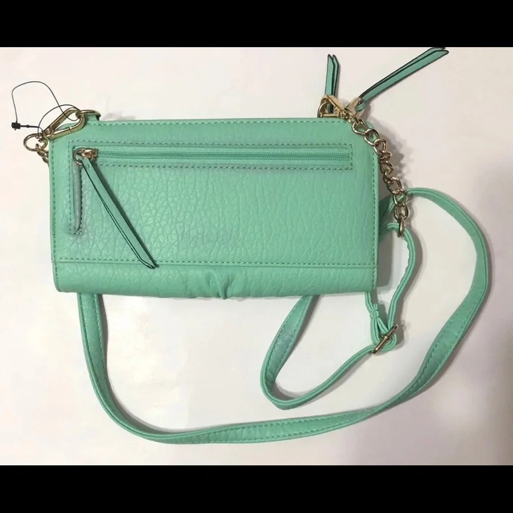 Juice couture green crossbody wallet with mix purple